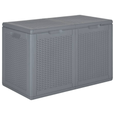 vidaXL szürke PP rattan kerti tárolóláda 180 L kerti tárolás