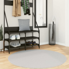 vidaXL szürke rövid szálú puha és mosható szőnyeg Ø 120 cm lakástextília