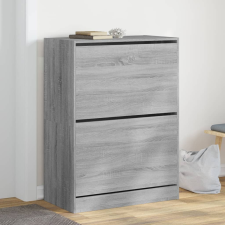 vidaXL Szürke sonoma cipőszekrény 2 kihajtható fiókkal 80x42x108 cm bútor