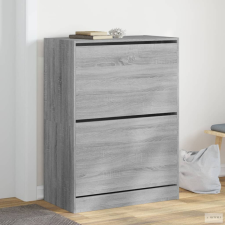 vidaXL Szürke sonoma cipőszekrény 2 kihajtható fiókkal 80x42x108 cm bútor