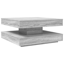 vidaXL szürke sonoma dohányzóasztal 360 fokban forgatható 70x70x34,5cm (858484) bútor