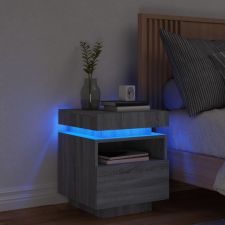 vidaXL szürke sonoma éjjeliszekrény LED-világítással 40 x 39 x 48,5 cm bútor