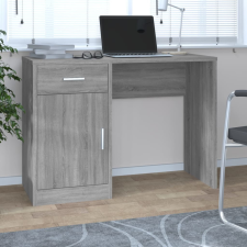 vidaXL szürke sonoma faanyag fiókos/rekeszes íróasztal 100x40x73 cm íróasztal