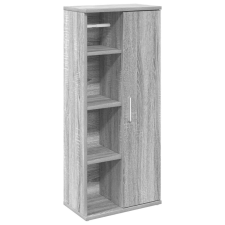 vidaXL szürke sonoma fürdőszobaszekrény tekercstartóval 39x22x90 cm (858529) fürdőszoba bútor