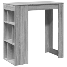 vidaXL szürke sonoma szerelt fa bárasztal tárolókkal 102x50x103,5 cm (854360) bútor