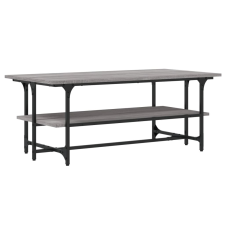 vidaXL szürke sonoma szerelt fa dohányzóasztal 100 x 50 x 40 cm (835322) bútor