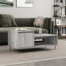 vidaXL szürke sonoma szerelt fa dohányzóasztal 100 x 50 x 45 cm bútor