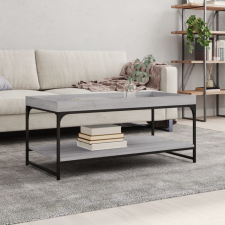 vidaXL szürke sonoma szerelt fa dohányzóasztal 100x49x45 cm bútor