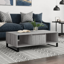 vidaXL szürke sonoma szerelt fa dohányzóasztal 104 x 60 x 35 cm bútor