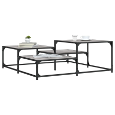 vidaXL szürke sonoma szerelt fa dohányzóasztal 107x107x40 cm bútor