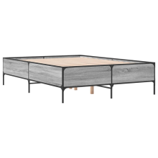 vidaXL szürke sonoma szerelt fa és fém ágykeret 160 x 200 cm (3279790) ágy és ágykellék