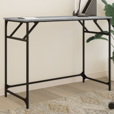 vidaXL szürke sonoma szerelt fa és porszórt acél íróasztal 100x45x76cm íróasztal