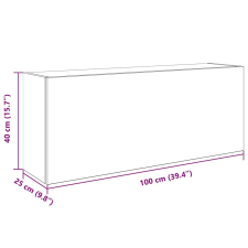 vidaXL szürke sonoma szerelt fa fali fürdőszobaszekrény 100x25x40 cm fürdőszoba bútor