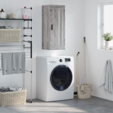 vidaXL szürke sonoma szerelt fa fali szekrény 34,5x34x90 cm bútor