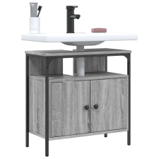 vidaXL szürke sonoma szerelt fa fürdőszobai mosdószekrény 60x30x60 cm fürdőszoba bútor