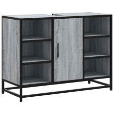 vidaXL szürke sonoma szerelt fa fürdőszobai mosdószekrény 80x33x60 cm (849292) fürdőszoba bútor