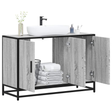vidaXL szürke sonoma szerelt fa fürdőszobai mosdószekrény 90x33x60 cm fürdőszoba bútor