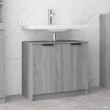 vidaXL szürke-sonoma szerelt fa fürdőszobaszekrény 64,5x33,5x59 cm fürdőszoba bútor