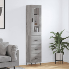 vidaXL szürke sonoma szerelt fa magasszekrény 34,5 x 34 x 180 cm bútor