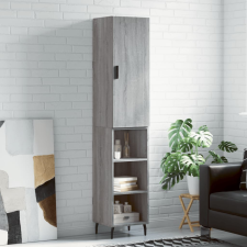 vidaXL szürke sonoma szerelt fa magasszekrény 34,5 x 34 x 180 cm bútor