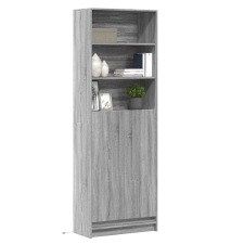 vidaXL szürke sonoma szerelt fa magasszekrény LED-ekkel 69x32,5x200 cm bútor