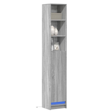 vidaXL szürke sonoma szerelt fa tálalószekrény LED-del 36x32,5x200 cm bútor