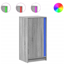 vidaXL szürke sonoma szerelt fa tálalószekrény LED-del 42,5x34x85 cm (852143) bútor