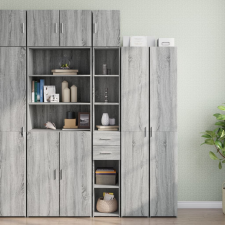 vidaXL szürke sonoma szerelt fa vékony tárolószekrény 30x42,5x225 cm bútor