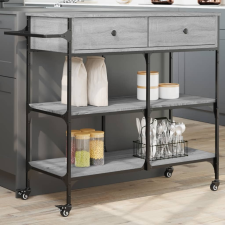 vidaXL szürke sonoma szerelt fa zsúrkocsi 105 x 42 x 95 cm bútor