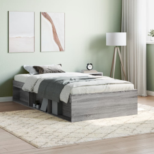 vidaXL szürke sonoma színű ágykeret 100 x 200 cm ágy és ágykellék