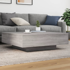 vidaXL szürke sonoma színű dohányzóasztal LED-lámpákkal 100x100x31 cm bútor