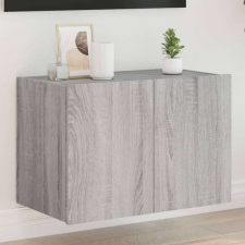 vidaXL szürke sonoma színű fali TV-szekrény LED-ekkel 60x35x41 cm bútor