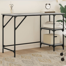 vidaXL szürke sonoma színű fém és szerelt fa íróasztal 120x50x75 cm íróasztal