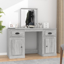 vidaXL szürke sonoma színű fésülködőasztal tükörrel 130x50x132,5 cm bútor