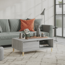 vidaXL szürke sonoma színű forgácslap dohányzóasztal 90 x 60 x 35 cm bútor