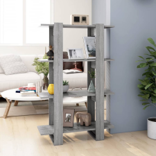 vidaXL szürke sonoma színű könyvszekrény/térelválasztó 80x30x123,5 cm bútor