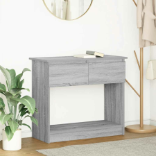 vidaXL szürke sonoma színű konzolasztal fiókokkal 85,5x38,5x74,5 cm bútor