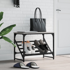 vidaXL szürke sonoma színű műfa cipőtartó 60x30x45 cm bútor