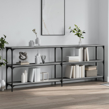 vidaXL Szürke sonoma színű műfa konzolasztal 200x29x75 cm bútor