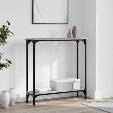 vidaXL szürke sonoma színű műfa konzolasztal 75x22,5x75 cm bútor