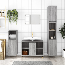 vidaXL szürke sonoma színű műfa mosdószekrény 80 x 33 x 60 cm fürdőszoba bútor