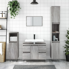 vidaXL szürke sonoma színű műfa mosdószekrény 80 x 33 x 60 cm fürdőszoba bútor