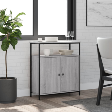 vidaXL szürke sonoma színű műfa tálalószekrény 70 x 30 x 80 cm bútor
