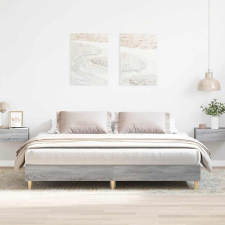 vidaXL szürke sonoma színű szerelt fa ágykeret matrac nélkül 180x200cm ágy és ágykellék