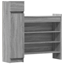 vidaXL szürke sonoma színű szerelt fa cipősszekrény 100,5x28x100 cm (840427) bútor
