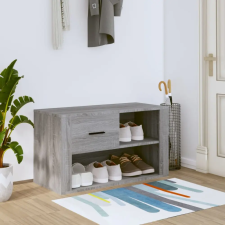 vidaXL szürke sonoma színű szerelt fa cipősszekrény 80x35x45 cm bútor