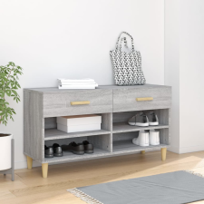vidaXL szürke sonoma színű szerelt fa cipőszekrény 102 x 35 x 55 cm bútor