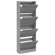 vidaXL szürke sonoma színű szerelt fa cipőszekrény 60x21x163,5 cm (839908) bútor