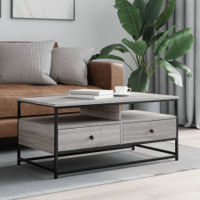 vidaXL szürke sonoma színű szerelt fa dohányzóasztal 100 x 51 x 45 cm bútor