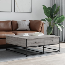 vidaXL szürke sonoma színű szerelt fa dohányzóasztal 100 x 99 x 40 cm bútor